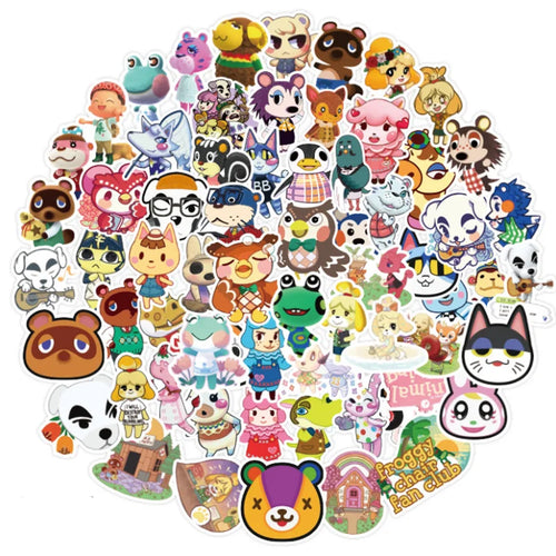 100PCS Animal Forest cute cartoon decorative style graffiti stickers, personalized, fashionable and creative trend DIY exquisite decorative decal cups, helmets, skateboard popular sticker toys