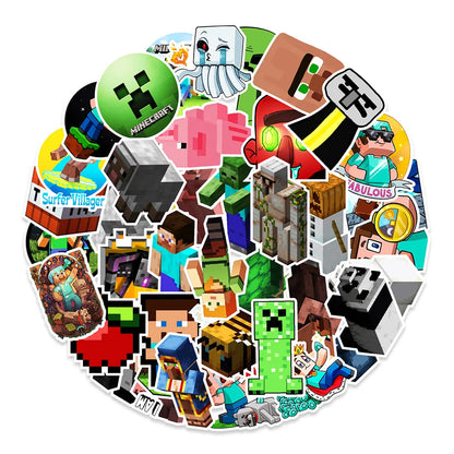50PCS New My World Graffiti Waterproof Sticker Suitcase Notebook Refrigerator Skateboard Stationery Box Water Cup