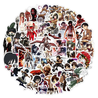 50PCS Japanese Anime Cartoon Graffiti Sticker Car Fridge Motorcycle Mobile Phone Trunk Guitar Sticker