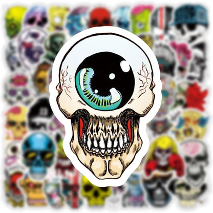 50PCS Symphony Horror Skull Personality Graffiti Sticker Skateboard Water Cup Trolley Case Waterproof Sticker