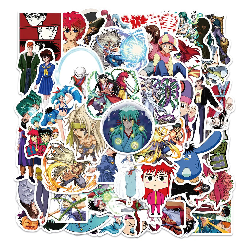 50PCS Japanese Animation Youyou White Book Graffiti Waterproof Sticker Suitcase Notebook Refrigerator Skateboard