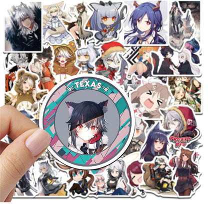 50PCS Art Illustration Popular Creative Cartoon Animation Game Tomorrow's Ark Character Series Decorative Style Graffiti Stickers Personality Fashion Creative DIY Exquisite Decorative Decals Suitable For Cups, Helmets, Skateboards Popular Stickers Toys