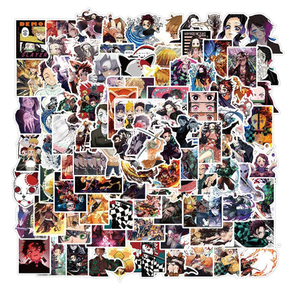 50PCS Cartoon Anime Demon Slayer Sticker Skateboard Bike Helmet Graffiti Waterproof Laptop Creative Sticker