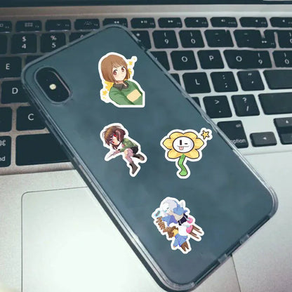 50PCS cartoon Frisk Toriel mobile comic character graffiti stickers, personalized DIY luggage, helmet, phone case, scooter, refrigerator graffiti, waterproof decorative sticker toys