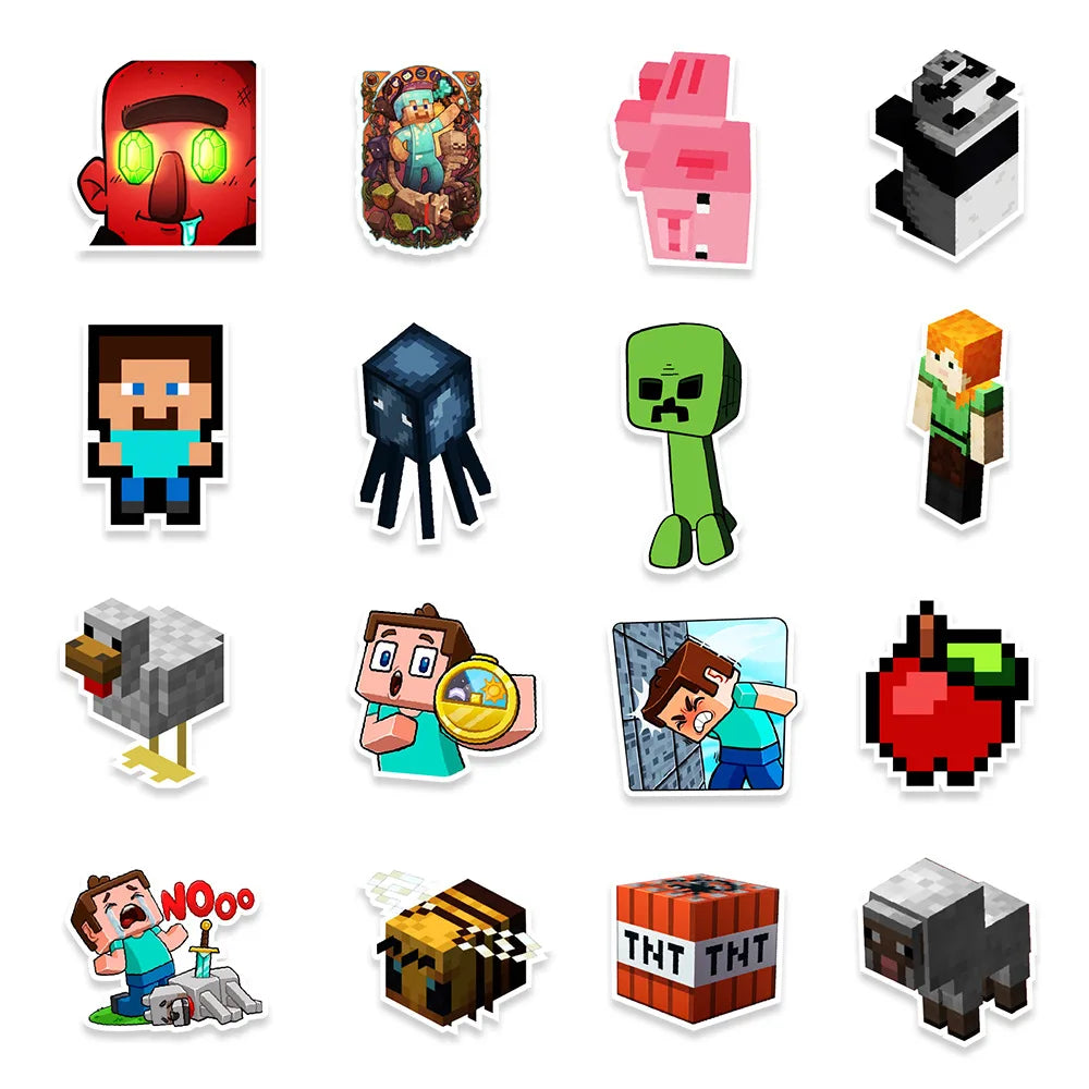 50PCS New My World Graffiti Waterproof Sticker Suitcase Notebook Refrigerator Skateboard Stationery Box Water Cup