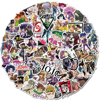 50PCS Japan anime JOJO cartoon graffiti passionate personality computer laptop luggage waterproof car stickers