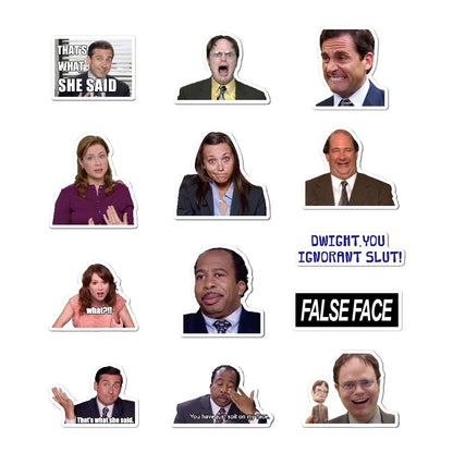 50PCS New American TV Series Office Graffiti Decoration Sticker Suitcase Guitar Waterproof Sticker