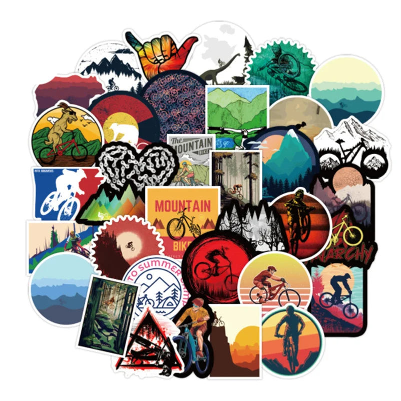 50PCS off-road vehicle outdoor graffiti stickers, personalized DIY laptop, scooter, refrigerator, water cup, movable decorative sticker toys