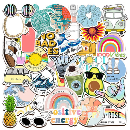 50PCS Vsco Style Simple Personality Graffiti Waterproof Sticker Suitcase Notebook Refrigerator SkateboardWaterCup