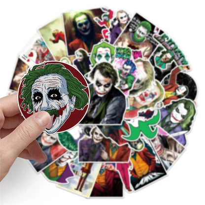 50PCS Thriller Movie Clown Character Graffiti DIY Cute Graffiti Waterproof Motorcycle Luggage Laptop Sticker