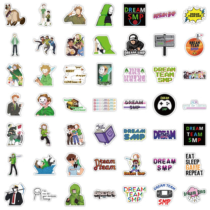 50PCS Dream SMP Game Cartoon Graffiti Waterproof Sticker Suitcase Notebook Refrigerator Skateboard Water Cup Helmet