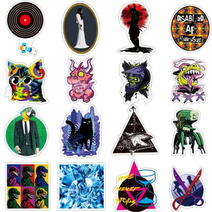 50 pieces of street fashion cartoon graffiti stickers, personalized DIY car water cups, luggage, laptops, phone cases, guitar waterproof stickers, toys