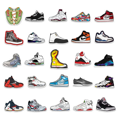 50PCS Tide Brand Sneaker Stickers Luggage Trolley Case Laptop Skateboard Guitar Mobile Phone Graffiti Sticker
