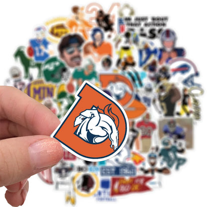 50PCS American Football Graffiti Stickers DIY Decorative Suitcase Motorcycle Trolley Case Notebook Stickers