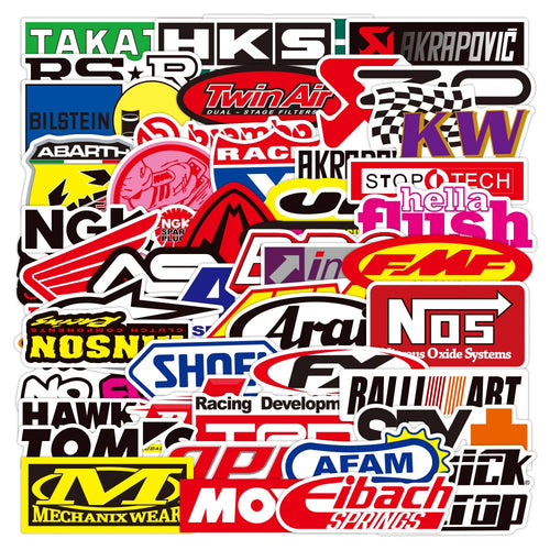 50PCS Racing Motorcycle JDM Graffiti Sticker Waterproof Notebook Water Cup Car Children's Refrigerator Custom