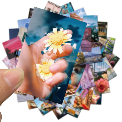 50PCS Daily Aesthetic Art Lens Graffiti Stickers Luggage Laptop Mobile Phone Refrigerator Hand Account Stickers
