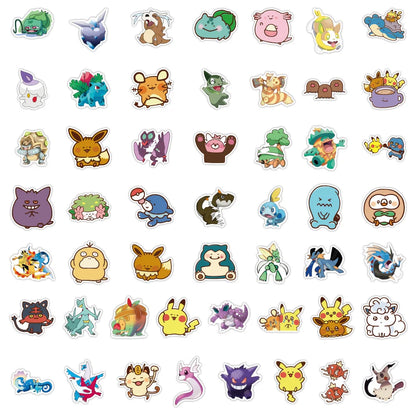50PCS Animation Pokemon Personalized Decoration Graffiti Waterproof Sticker Notebook Skateboard Water Cup Helmet