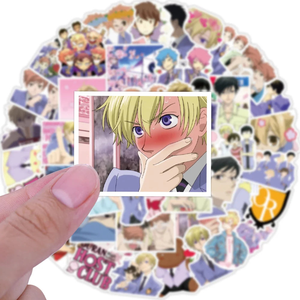 50PCS Anime Ouran College Graffiti Water Cup Luggage Skateboard Laptop Personalized Graffiti Waterproof Sticker