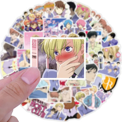 50PCS Anime Ouran College Graffiti Water Cup Luggage Skateboard Laptop Personalized Graffiti Waterproof Sticker