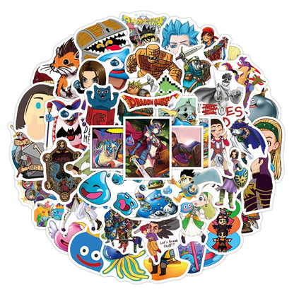 50PCS Cartoon Anime Dragon Quest Sticker Game Luggage Notebook Motorcycle Graffiti Sticker
