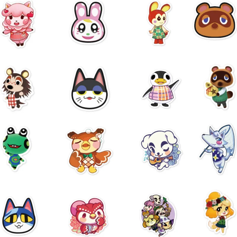 100PCS Animal Forest cute cartoon decorative style graffiti stickers, personalized, fashionable and creative trend DIY exquisite decorative decal cups, helmets, skateboard popular sticker toys