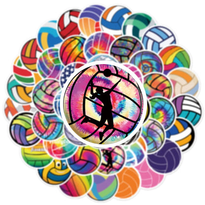 50PCS Volleyball Graffiti Sticker Suitcase Guitar Car Computer Waterproof PVC Sticker