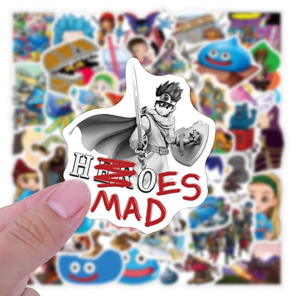 50PCS Cartoon Anime Dragon Quest Sticker Game Luggage Notebook Motorcycle Graffiti Sticker
