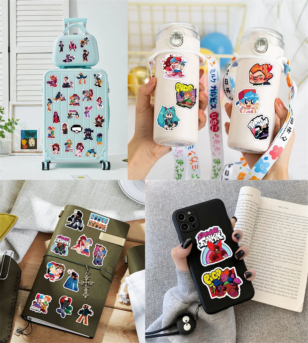 50PCS Game Friday Night Funk Graffiti Stickers Waterproof Removable Car Luggage Trolley Case Stickers