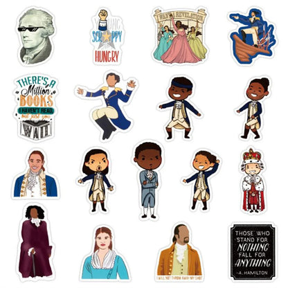 50PCS cartoon graffiti stickers that do not repeat the decorative styles of Korean and American TV series characters, personalized, fashionable and creative DIY exquisite decorative decal cups, helmets, skateboard popular sticker toys