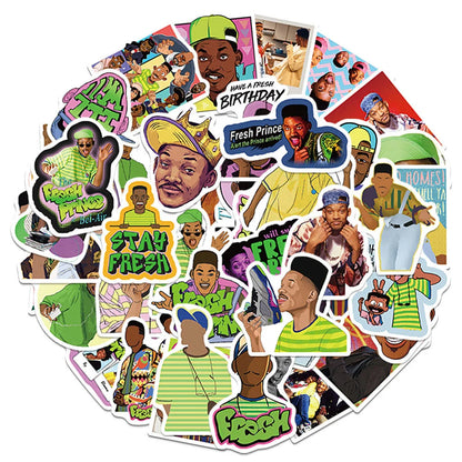 50PCS Film Fresh Prince Wonderful Things Graffiti Waterproof Sticker Suitcase Notebook Refrigerator StationeryBox