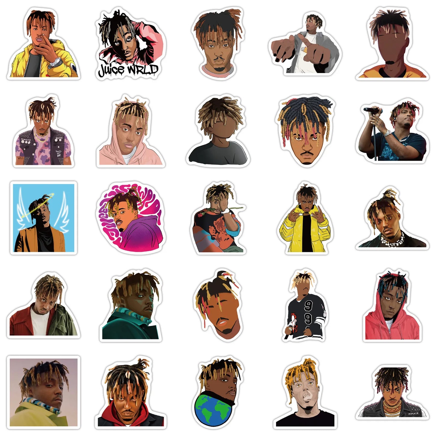 50PCS   SingerJuiceWrld Personalized Graffiti Waterproof Sticker Suitcase Notebook Refrigerator Skateboard Helmet