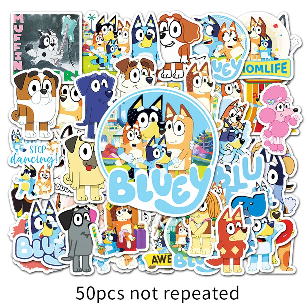 50 pieces of cartoon creative and cute dog graffiti stickers, personalized DIY luggage boxes, laptop and phone cases, hand-decorated waterproof sticker toys