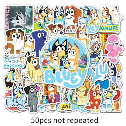 50 pieces of cartoon creative and cute dog graffiti stickers, personalized DIY luggage boxes, laptop and phone cases, hand-decorated waterproof sticker toys