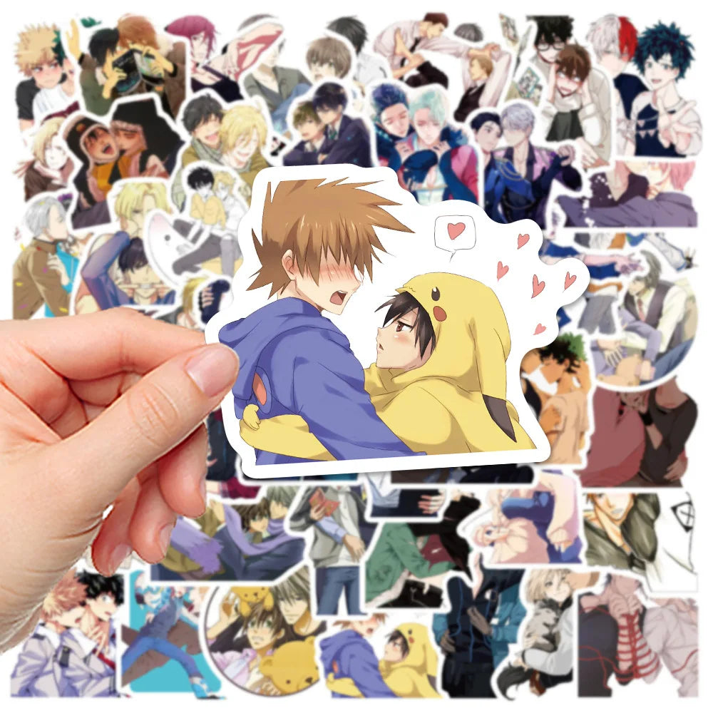 50PCS Game BL; Yaoi Animation Personalized Graffiti Waterproof Sticker Notebook Refrigerator Skateboard Water Cup