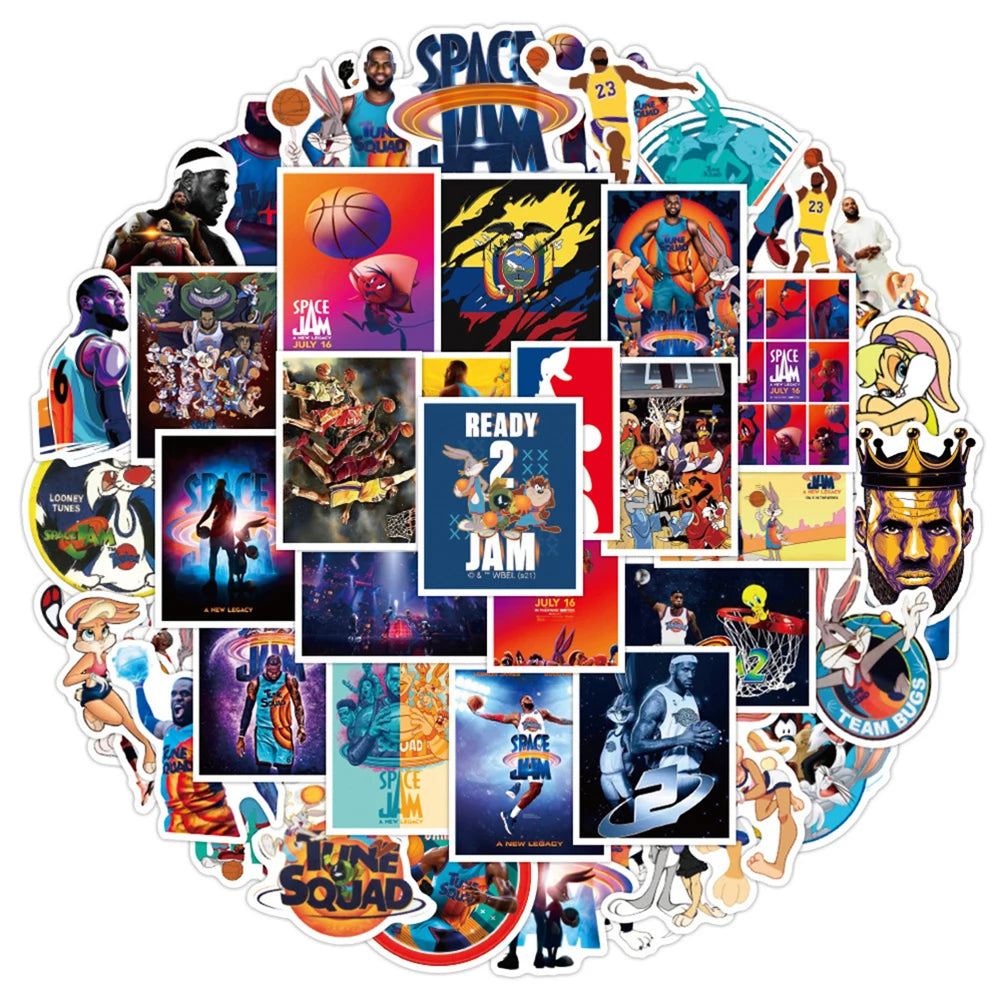 50PCS Cartoon Animation Air Slam Dunk New Legend Car Luggage Computer Water Cup Graffiti Stickers