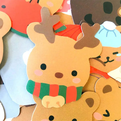 50PCS Cute Bear Stationery Waterproof Notebook Helmet Stickers
