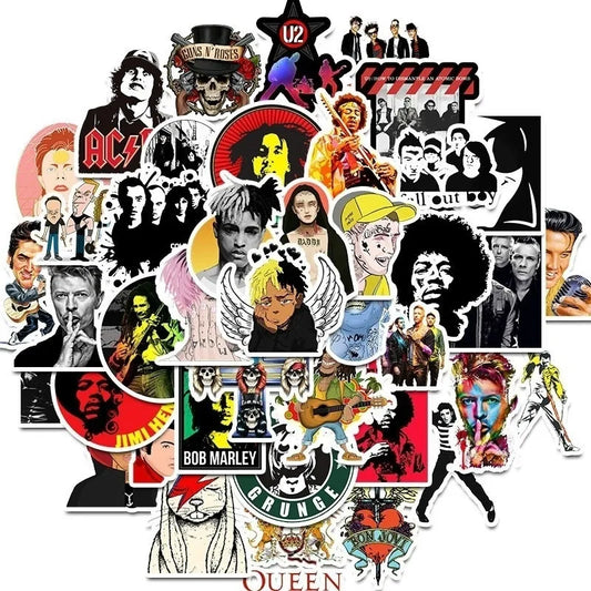 50PCS of fashionable rap character head decoration style graffiti stickers, personalized fashion and creative trend DIY exquisite decorative decal mugs, helmets, skateboard popular sticker toys