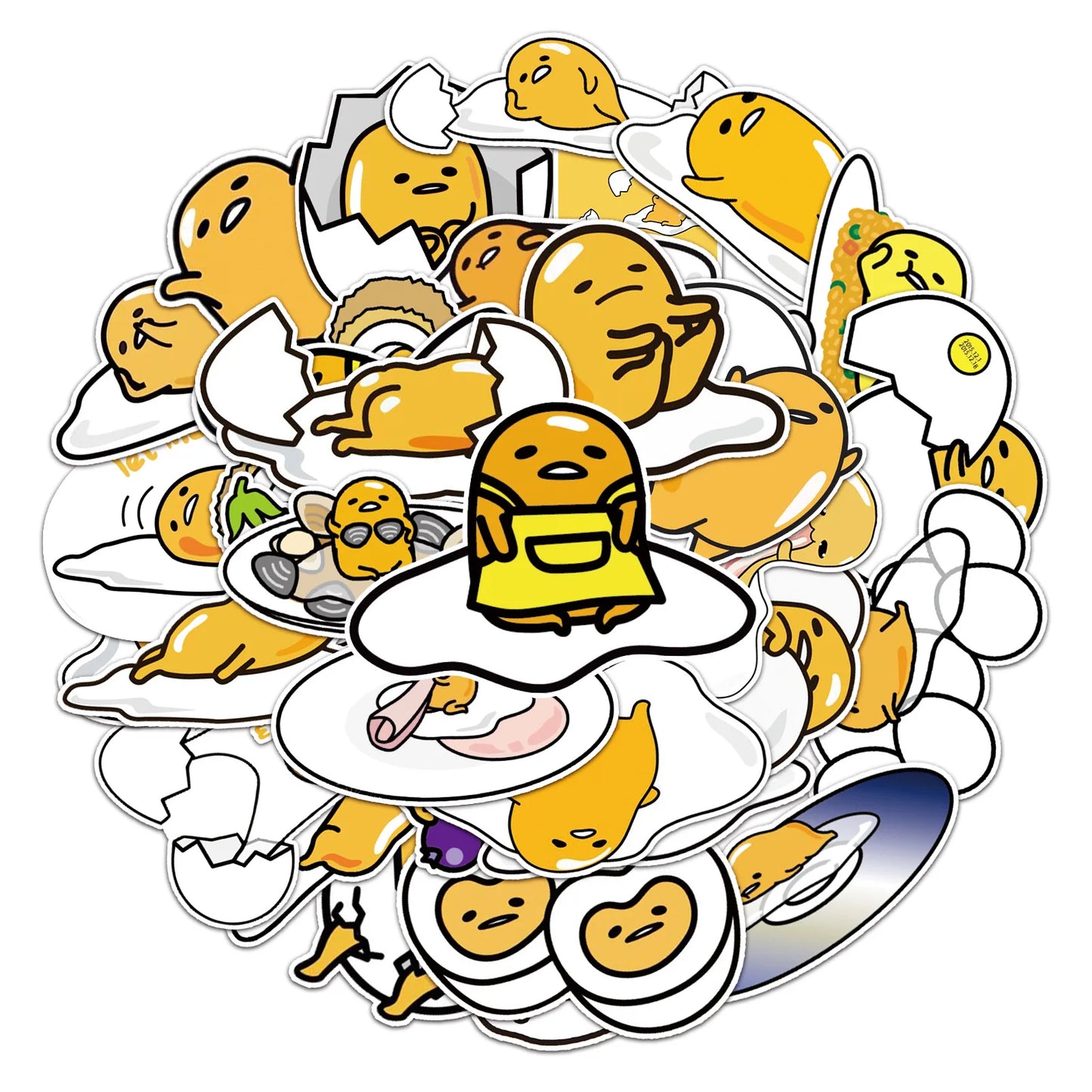 50PCS    LazyEgg Cartoon Animation Cute Graffiti Waterproof Sticker Suitcase Notebook Refrigerator Water Cup Helmet