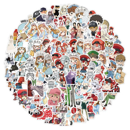 50PCS Animation Work Cell Cartoon Graffiti Waterproof Sticker Suitcase Notebook Skateboard Refrigerator Water Cup
