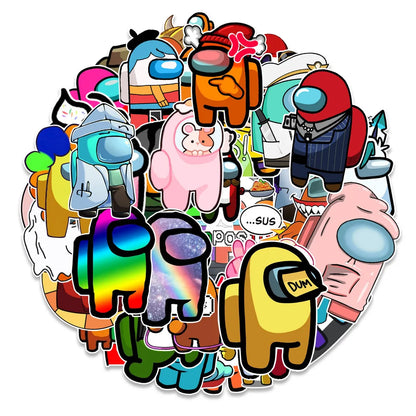 50PCS Among US Literature and Art Graffiti Waterproof Sticker Suitcase Notebook Refrigerator Skateboard Water Cup