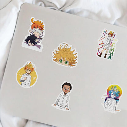 50PCS Cartoon promised Neverland Sticker Sticker Scrapbook Notebook Luggage Guitar Phone Toy Sticker