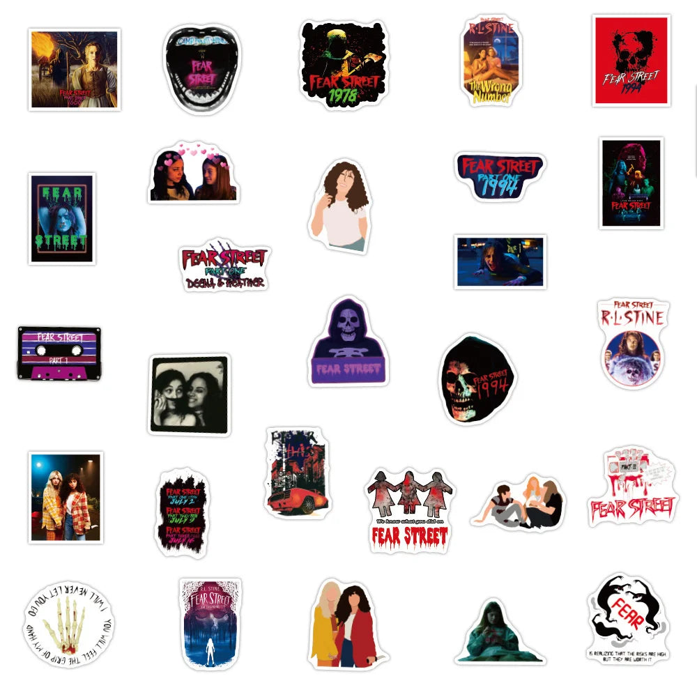 50PCS New American Drama Fear Street Graffiti Sticker Waterproof Luggage Laptop Scooter Water Cup Sticker