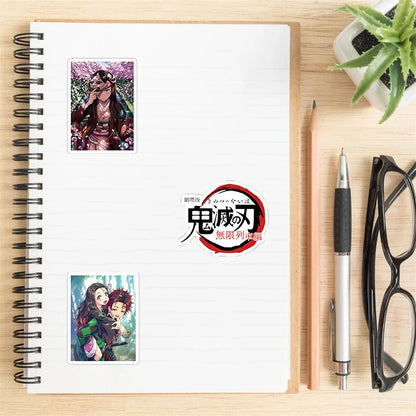 50PCS Cartoon Anime Demon Slayer Sticker Skateboard Bike Helmet Graffiti Waterproof Laptop Creative Sticker