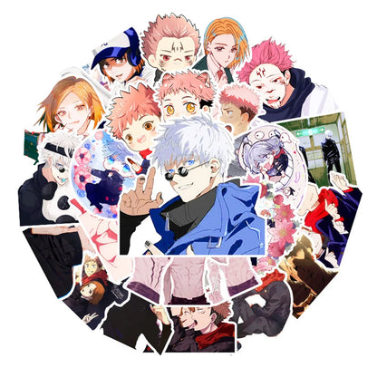 50PCS Anime Jujitsu Return War Graffiti Sticker Laptop Motorcycle Luggage Mobile Phone PVC Waterproof Sticker