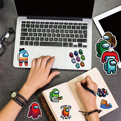 50pcs Animation Among Us Graffiti Waterproof Sticker Mobile Phone Case Guitar Notebook Refrigerator Water Cup