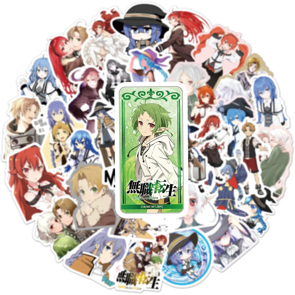 50PCS/Anime Reincarnated Graffiti Laptop Guitar Motorcycle Luggage Skateboard Bike Waterproof Sticker