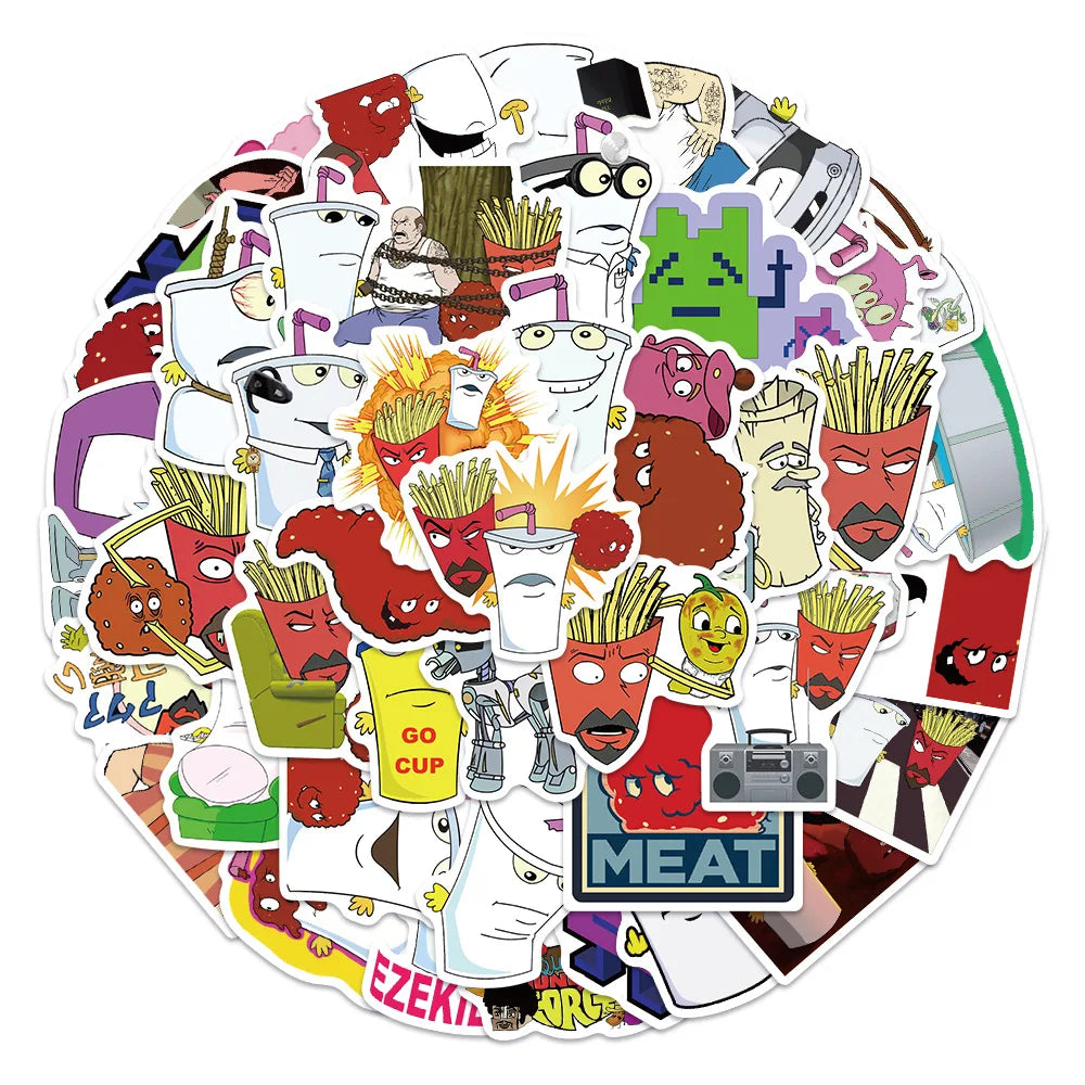 50PCS cartoon drink cups, adventure decorative style graffiti stickers, personalized, fashionable and creative trend DIY exquisite decorative decal cups, helmets, skateboard popular sticker toys