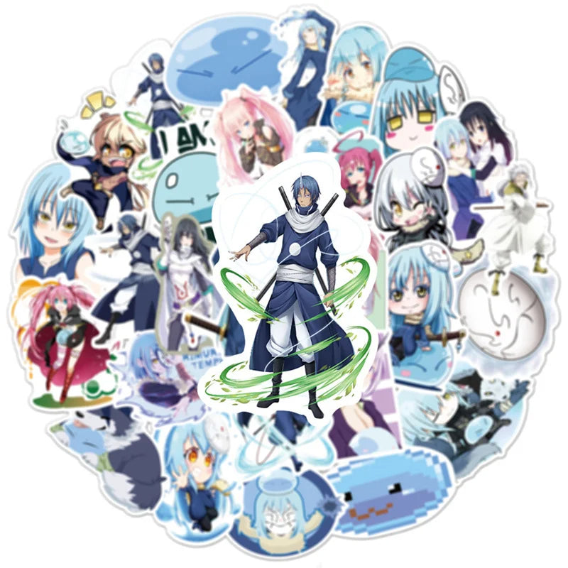 50PCS about Me To Be A Slime Graffiti Sticker Suitcase Laptop Waterproof Computer Guitar Decoration Sticker Toy Wholesale
