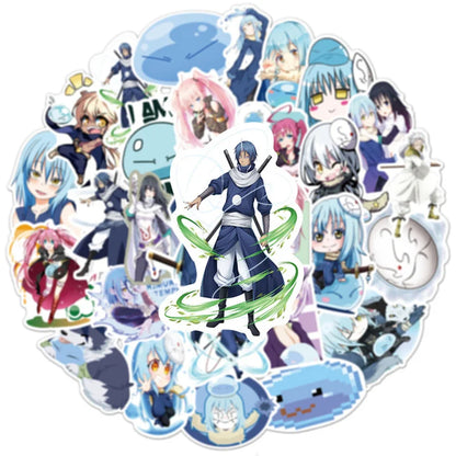50PCS about Me To Be A Slime Graffiti Sticker Suitcase Laptop Waterproof Computer Guitar Decoration Sticker Toy Wholesale