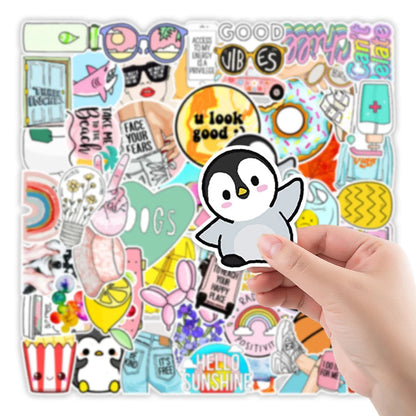 50PCSins Small Fresh Graffiti Stickers Computer Water Cup Kettle Skateboard Decoration Stickers